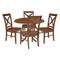 International Concepts 42 in. Dual Drop Leaf Table with 4 Cross Back Dining Chairs - 5 Piece Dining Set K581-42DP-C-14-4 - alternate 1